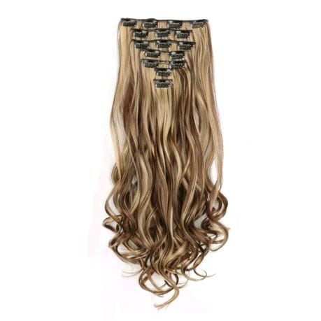24 Inch Two Tone Blonde Clip In Extensions